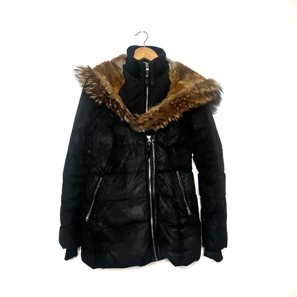 Mackage | Black Fur Trim Puffer Coat